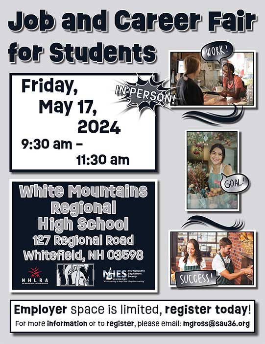 White Mountains Regional High School Job Fair Flyer